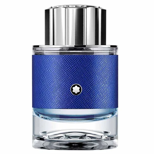 Frasco de Explorer Ultra Blue de Montblanc, notas de Bergamota e Pimenta Rosa