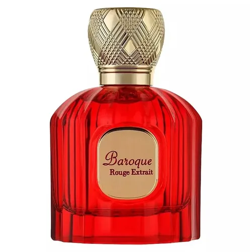 Frasco de La Rouge Baroque Extreme de Maison Alhambra, notas de Açafrão e Amêndoa