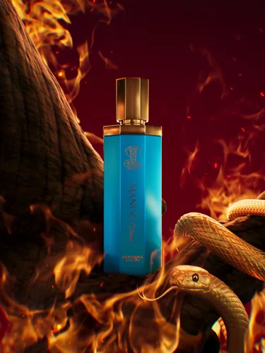 Frasco de Mango Flames de Paris Corner, notas de Limão e Toranja