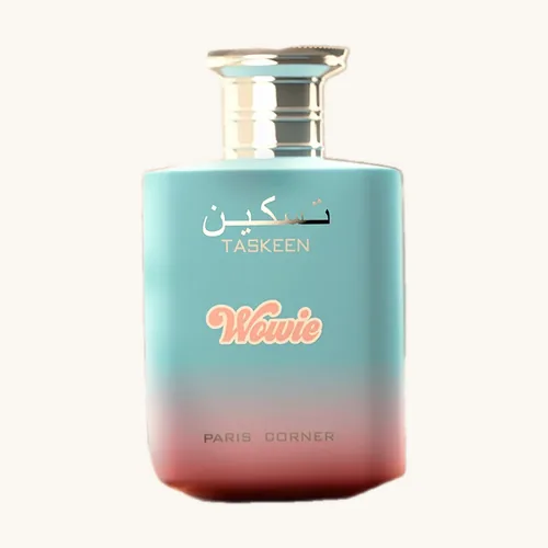Frasco de Taskeen Wowie de Paris Corner, notas de Laranja e Tangerina