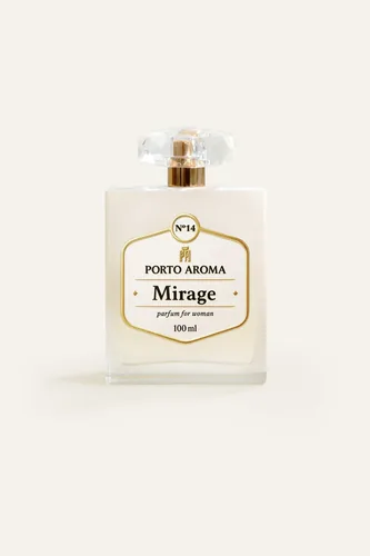 Frasco de Mirage de Porto Aroma, contratipo de Coco Mademoiselle