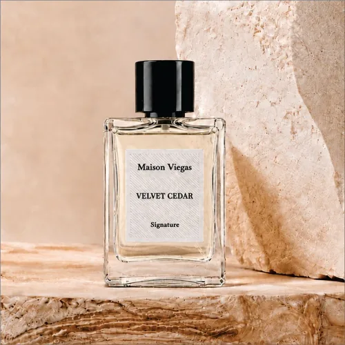 Frasco de Velvet Cedar de Maison Viegas, contratipo de Cedar Chic