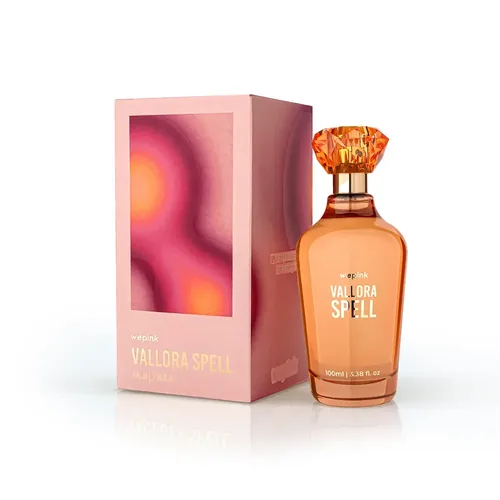 Frasco de Vallora Spell de Wepink, notas de Tangerina e Pêssego