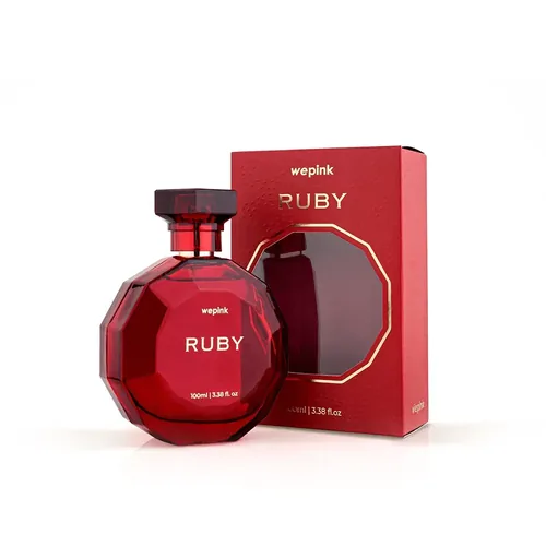 Frasco de Ruby de Wepink, notas de Tangerina e Morango