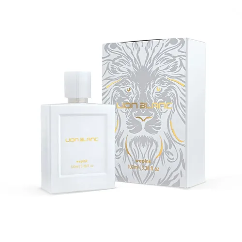 Frasco de Lion Blanc de Wepink, notas de Noz-moscada e Cardamomo