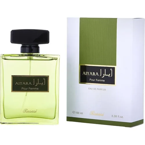 Frasco de Aiyara Pour Femme de Rasasi, notas de Sândalo e Âmbar