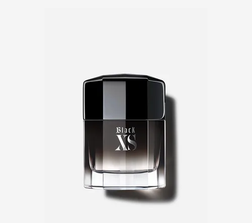 Frasco de Black XS de Rabanne, notas de Lima e Limão Siciliano