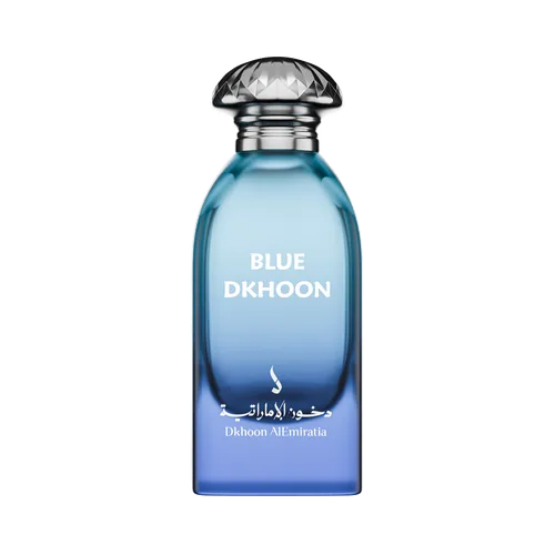 Frasco de Blue Dkhoon de Dkhoni, notas de Bergamota