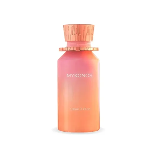 Frasco de Sparkling Rosé de Mykonos, notas de Gerânio e Rosa