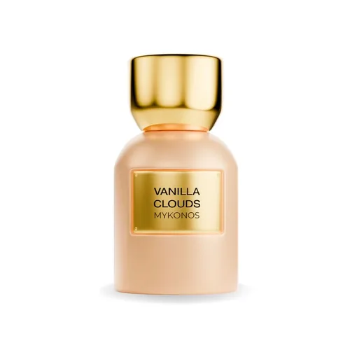 Frasco de Vanilla Clouds de Mykonos, notas de Baunilha e Heliotrópio
