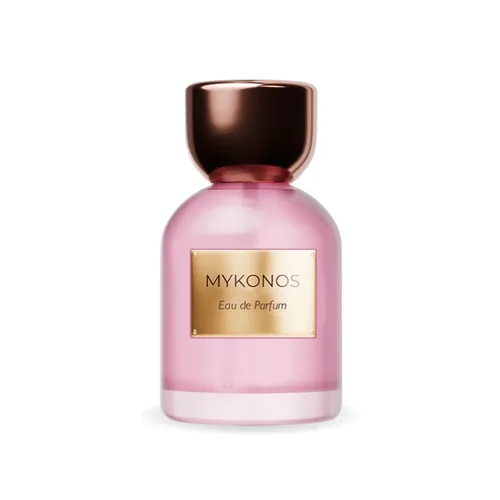 Frasco de Xoxo Rosy de Mykonos, notas de Rosa e Pimenta Rosa