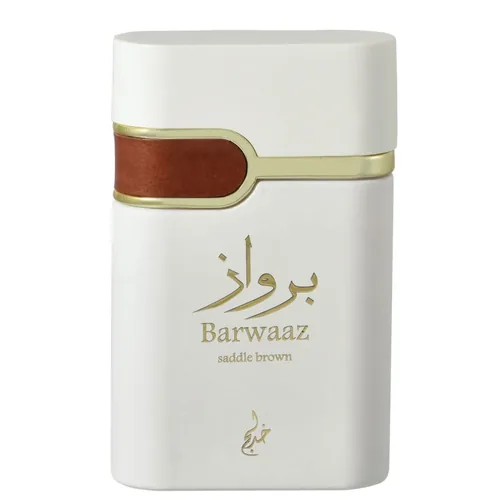 Frasco de Barwaaz Saddle Brown de Khadlaj, notas de Limão e Bergamota