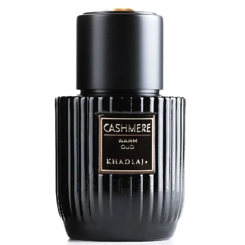 Frasco de Cashmere Warm Oud de Khadlaj, notas de Rosa e Pimenta Rosa