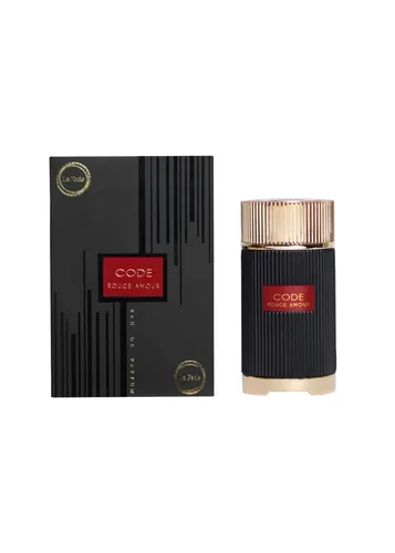 Frasco de Code Rouge Amour de Khadlaj, notas de Noz-moscada e Bergamota