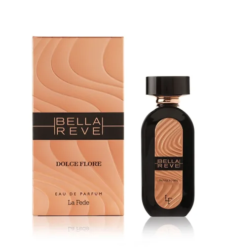 Frasco de La Fede Bella Reve Dolce Flore de Khadlaj, notas de Rosa e Framboesa