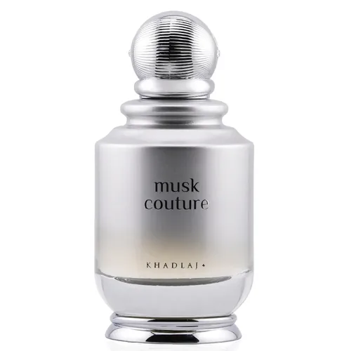 Frasco de Musk Couture de Khadlaj, notas de Jasmim e Bergamota