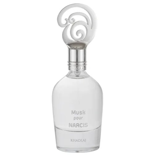 Frasco de Musk pour Narcis de Khadlaj, notas de Bergamota e Lavanda