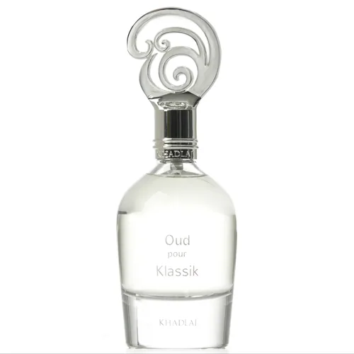 Frasco de Oud pour Klassik de Khadlaj, notas de Bergamota e Almíscar