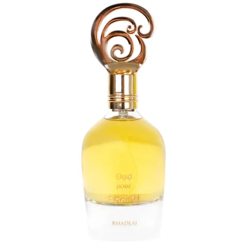 Frasco de Oud pour Shaikh de Khadlaj, notas de Bergamota e Davana