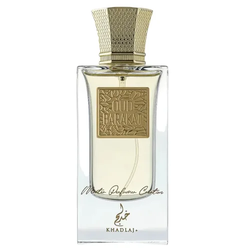 Frasco de Oud Pure Oud Barakat de Khadlaj, notas de Vetiver e Açafrão