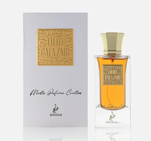 Frasco de Oud Pure Oud Galazaid de Khadlaj, notas de Rosa