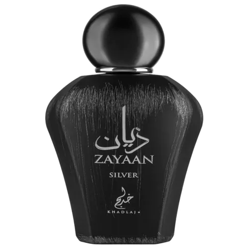 Frasco de Zayaan Silver de Khadlaj, notas de Menta e Toranja