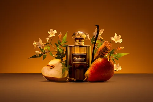 Frasco de Kashmir de Imperial Parfums, notas de Cana-de-Açúcar e Pera