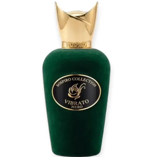 Frasco de Vibrato Nero de Sospiro Perfumes, notas de Toranja e Gengibre