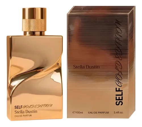 Frasco de Self Gold Edition de Stella Dustin, notas de Bergamota e Laranja