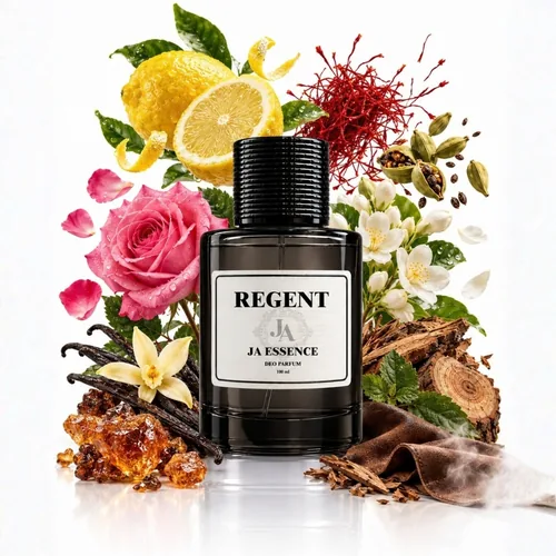 Frasco de Regent de JA Essence, contratipo de Regent Leather