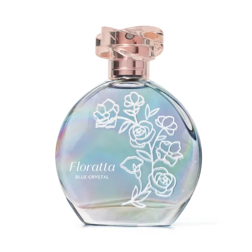 Frasco de Floratta Blue Crystal de O Boticário, notas de Jasmim e Sândalo
