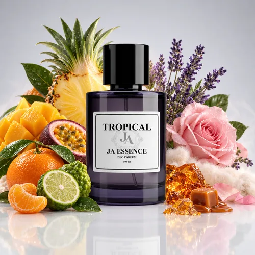 Frasco de Tropical de JA Essence, contratipo de Tropiques