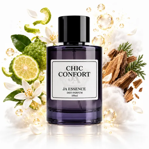 Frasco de Chic Confort de JA Essence, contratipo de Cedar Chic