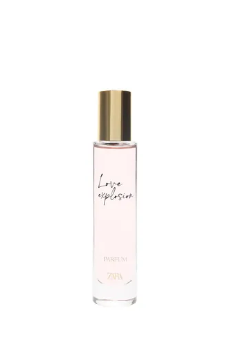 Frasco de Love Explosion de Zara, notas de Bergamota e Laranja Amarga