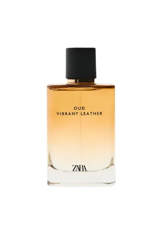 Frasco de Oud Vibrant Leather de Zara, notas de Bergamota e Maçã