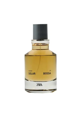 Frasco de Solar Bossa de Zara, notas de Manga e Whisky