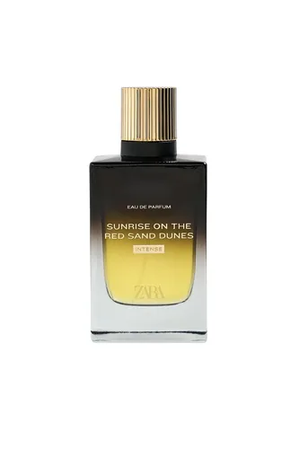 Frasco de Sunrise on the Red Sand Dunes Intense de Zara, notas de Gengibre e Bergamota