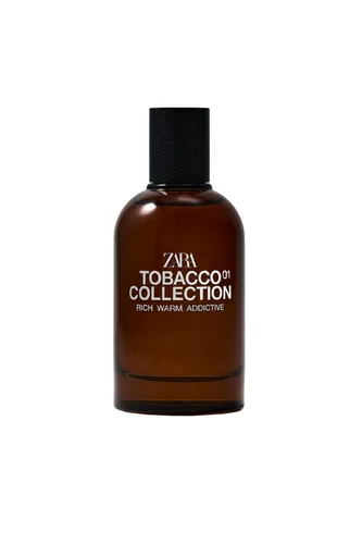 Frasco de Tobacco Collection Rich Warm Addictive de Zara, notas de Baunilha e Rum